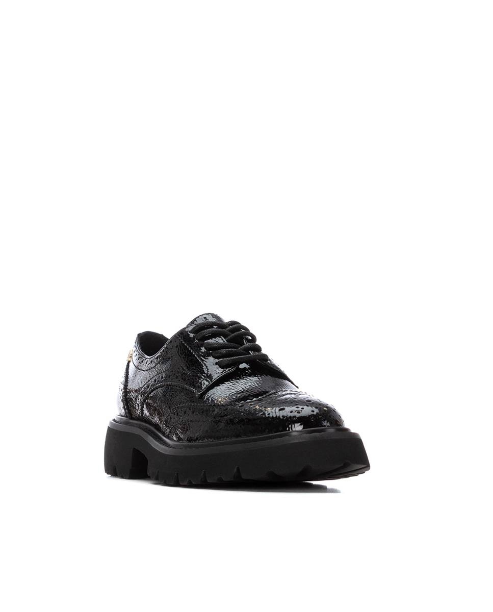 Sapatos de Cordões Rasos Preto-3