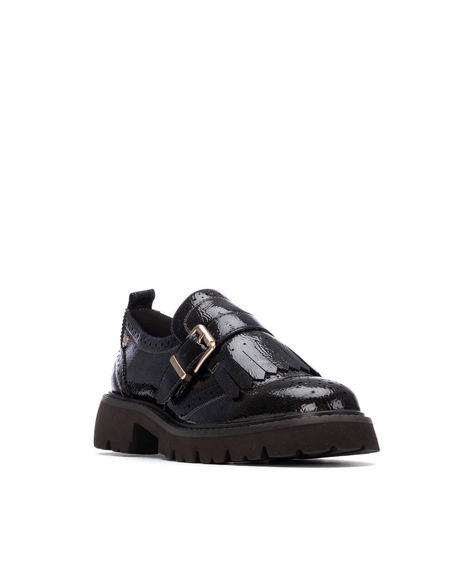 Mocassins com Fivela Cinzento-3