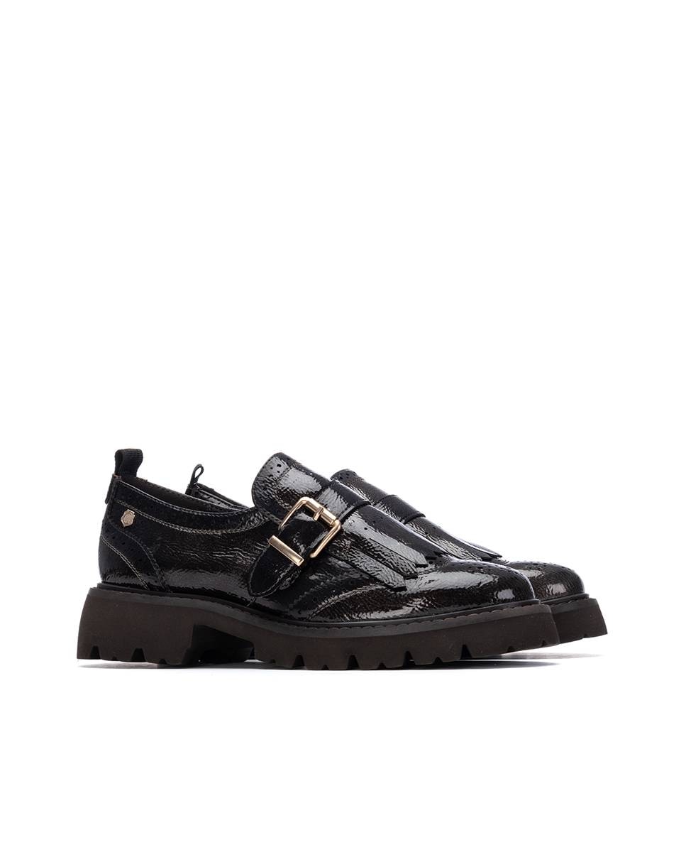 Mocassins com Fivela Cinzento-5