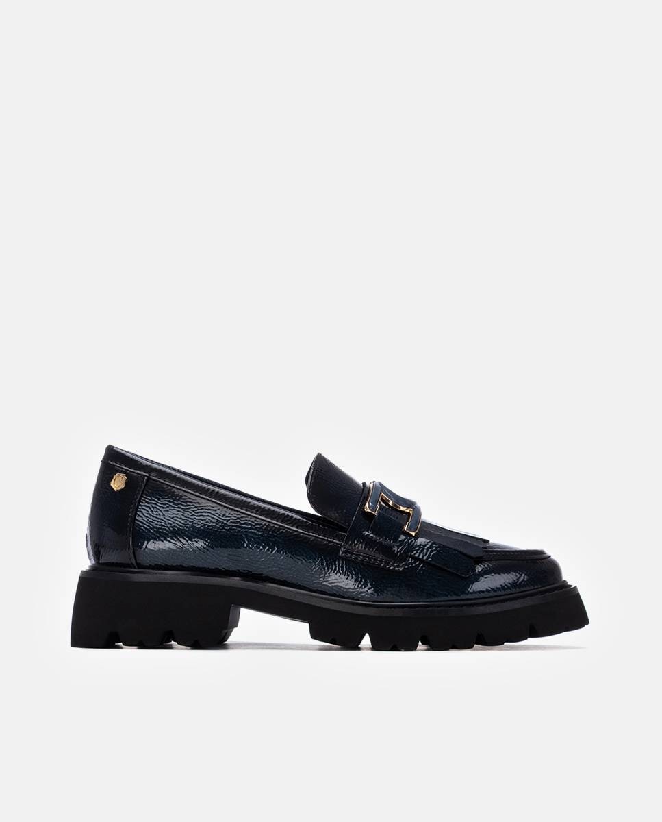 Mocassins de Pele Azul-1