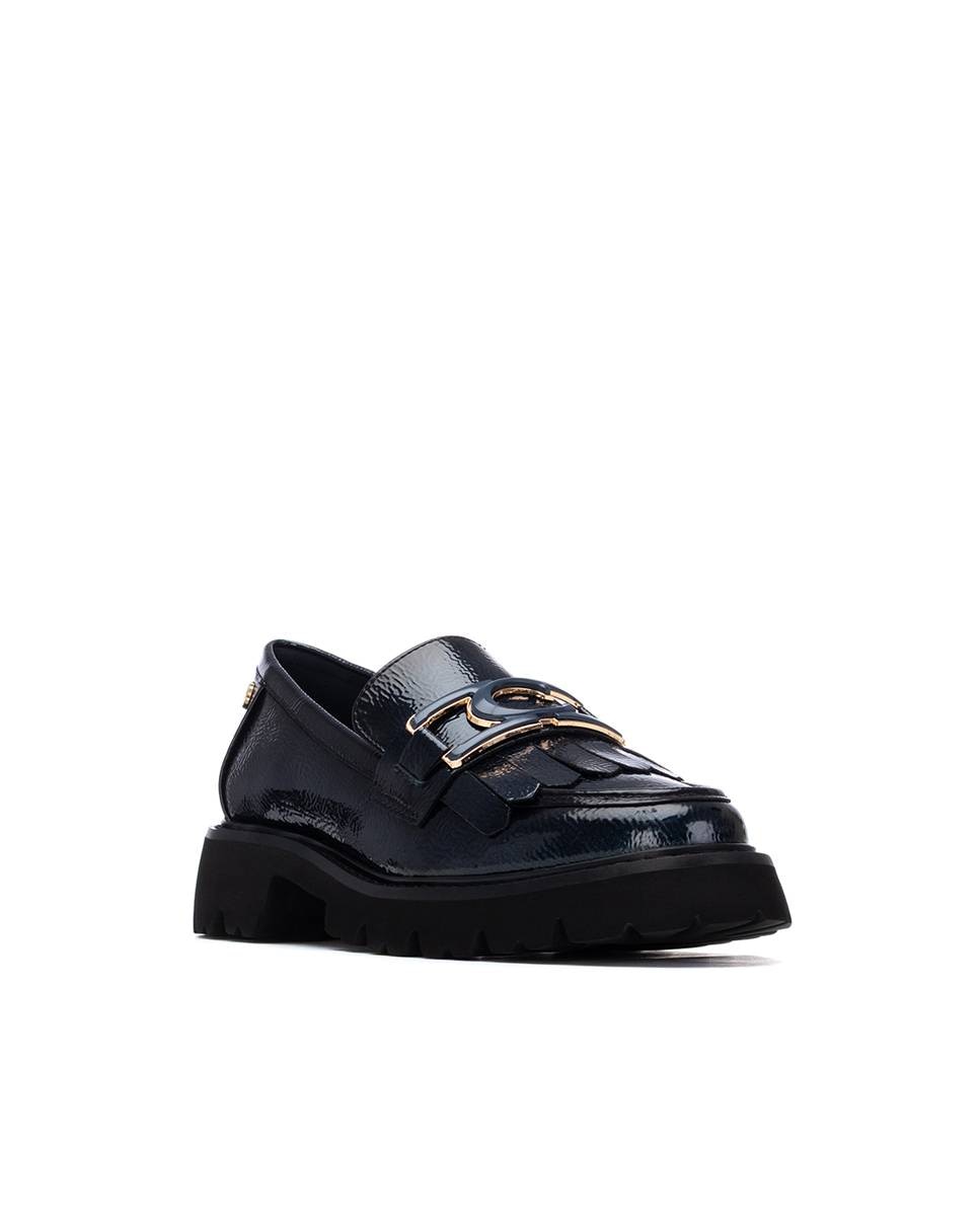 Mocassins de Pele Azul-3