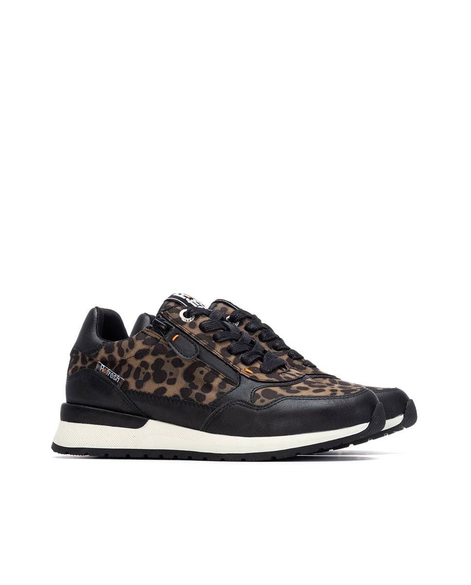 Sapatilhas Desportivas com Fecho Zip Lateral Preto-5