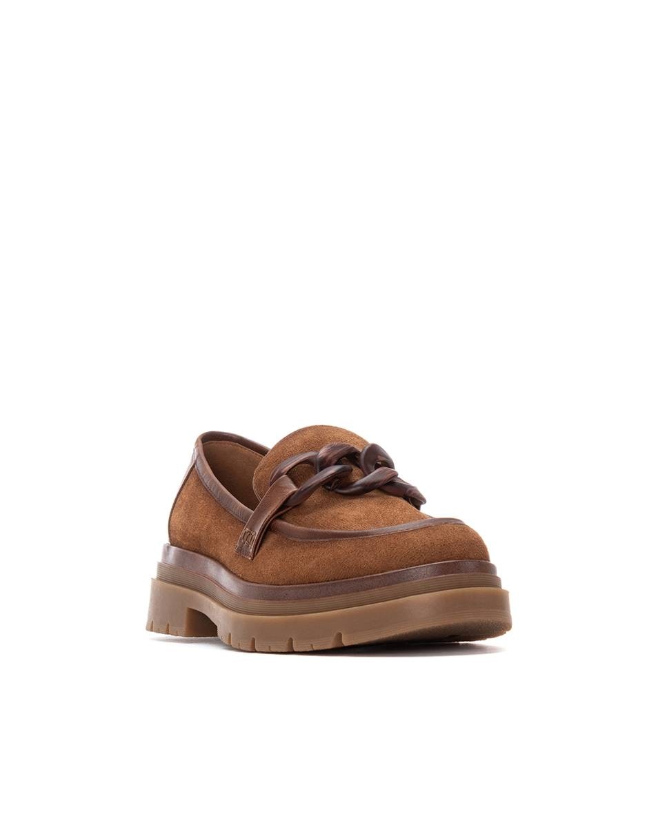 Mocassins Rasos Camel-3