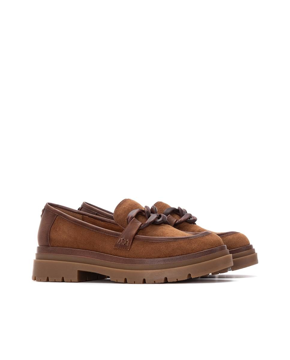 Mocassins Rasos Camel-5