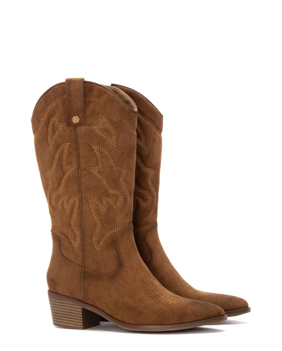 Botas Cowboy de Camurcina Camel-5