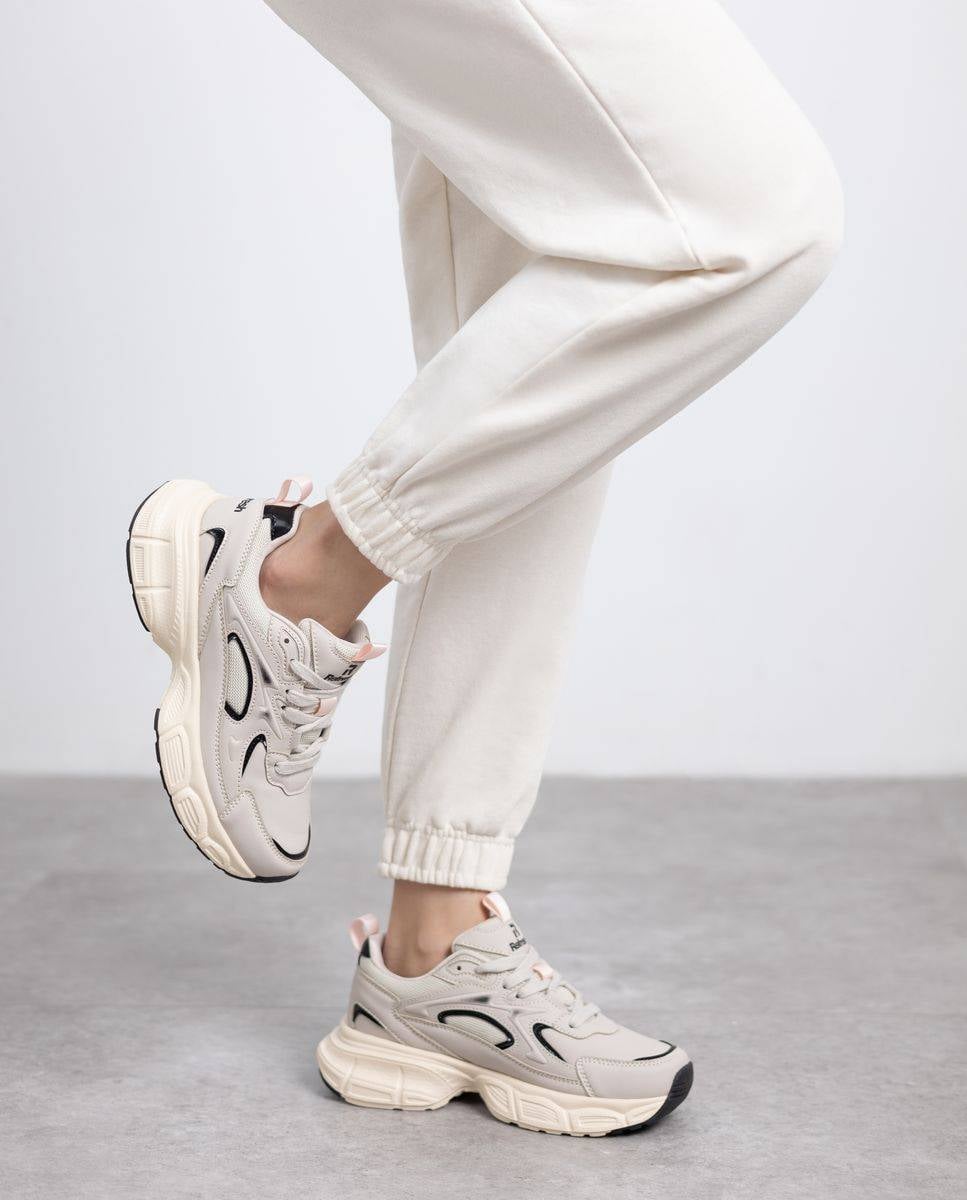 Sapatilhas Desportivas com Atacadores Bege-2