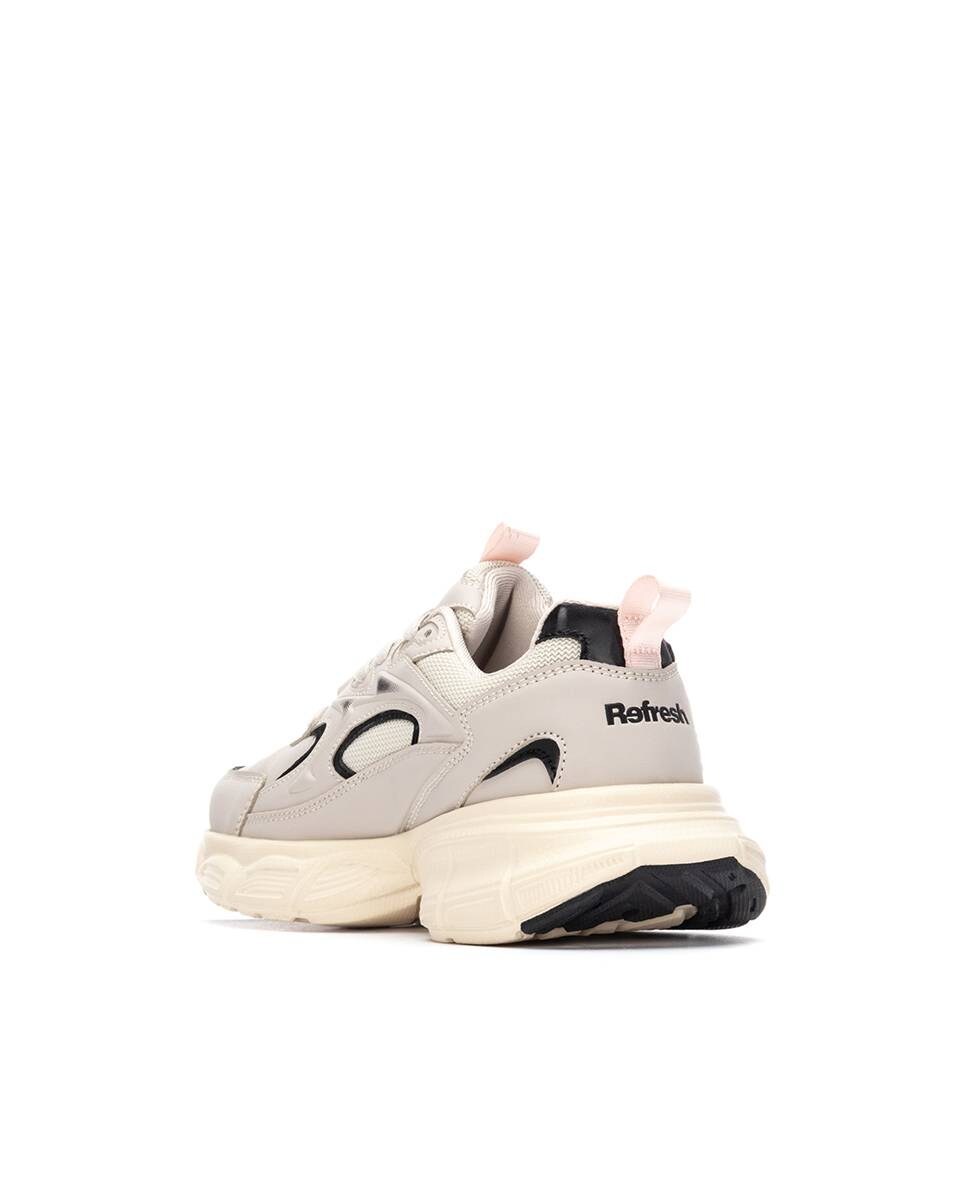 Sapatilhas Desportivas com Atacadores Bege-4