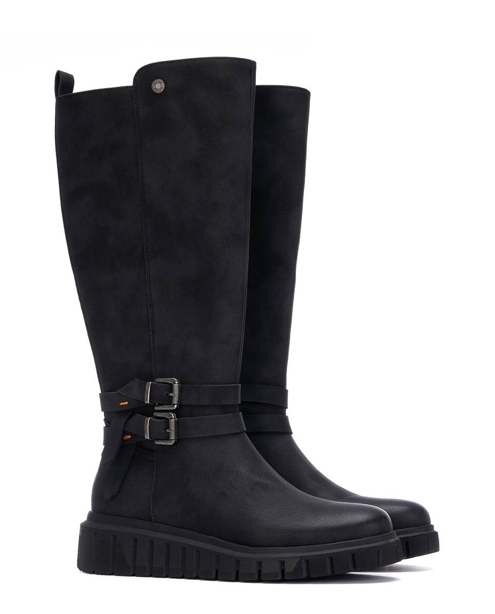 Botas com Fecho Zip Preto-5