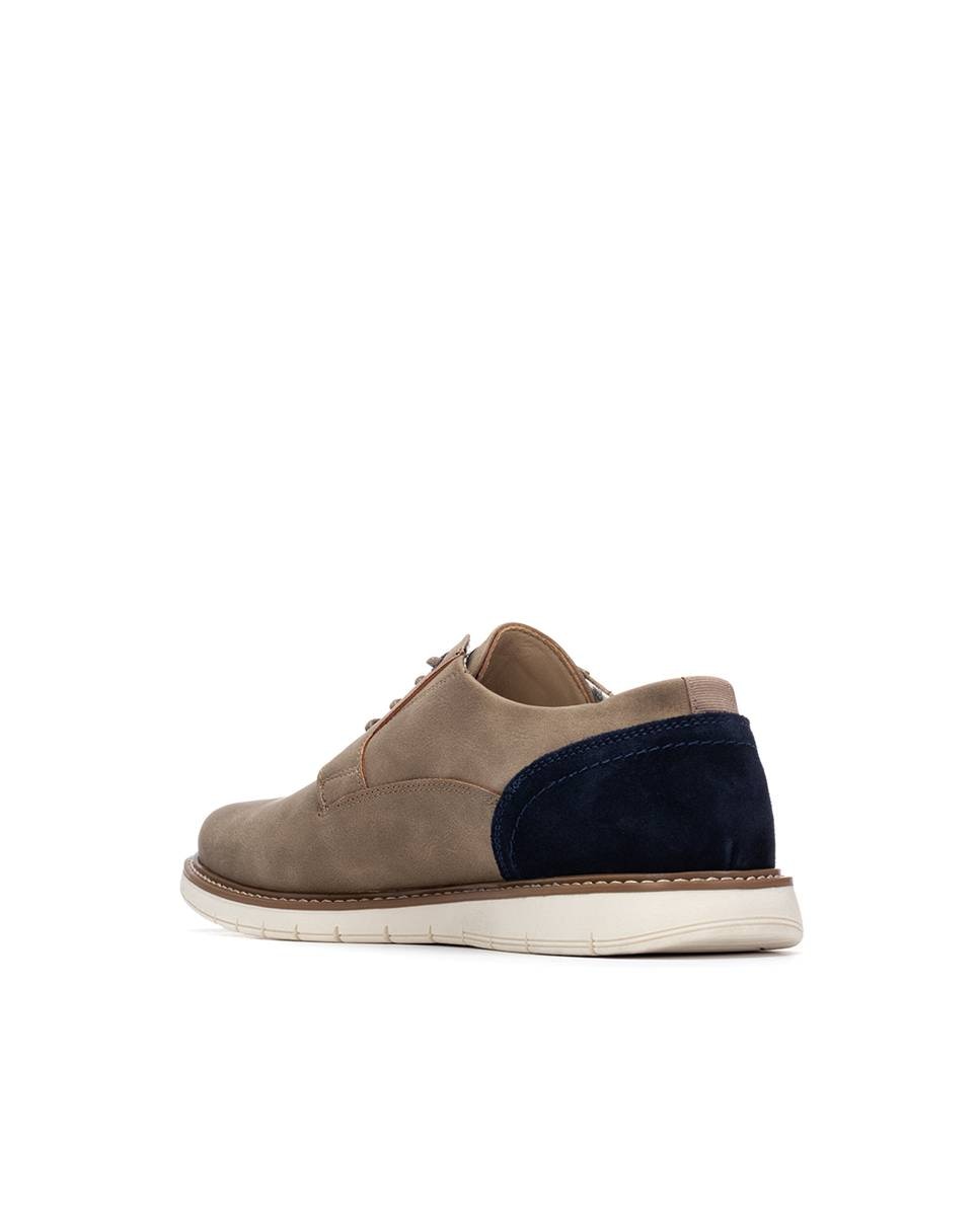 Sapatos com Atacadores com Sola de Borracha Castanho-claro-3