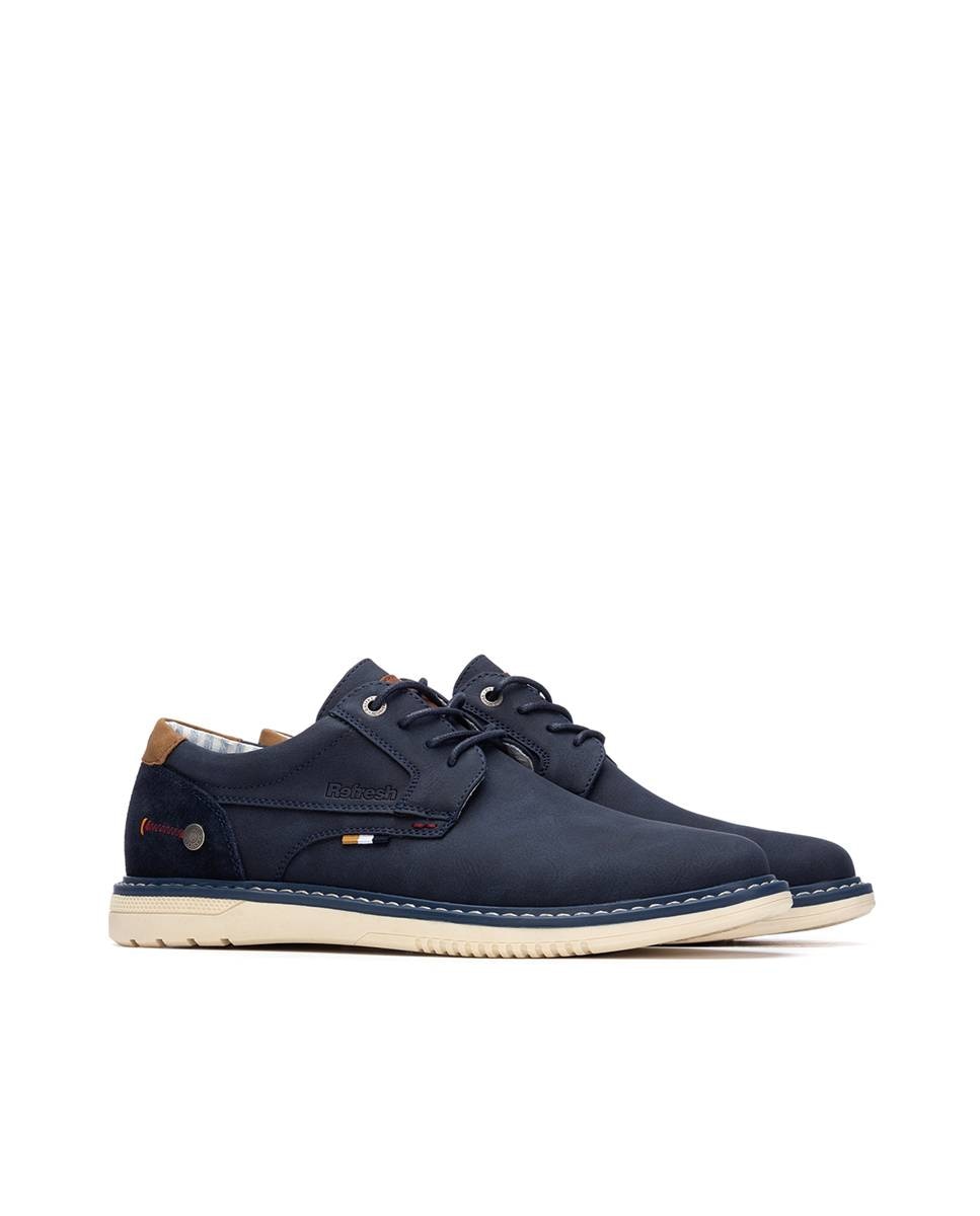 Sapatos de Cordões Azul-marinho-4