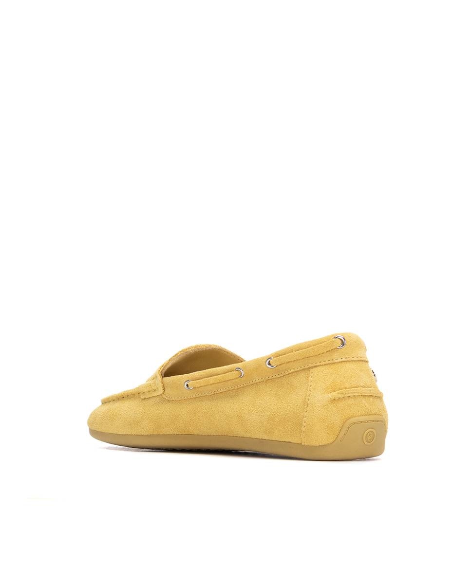 Mocassins Rasos de Pele Amarelo-3
