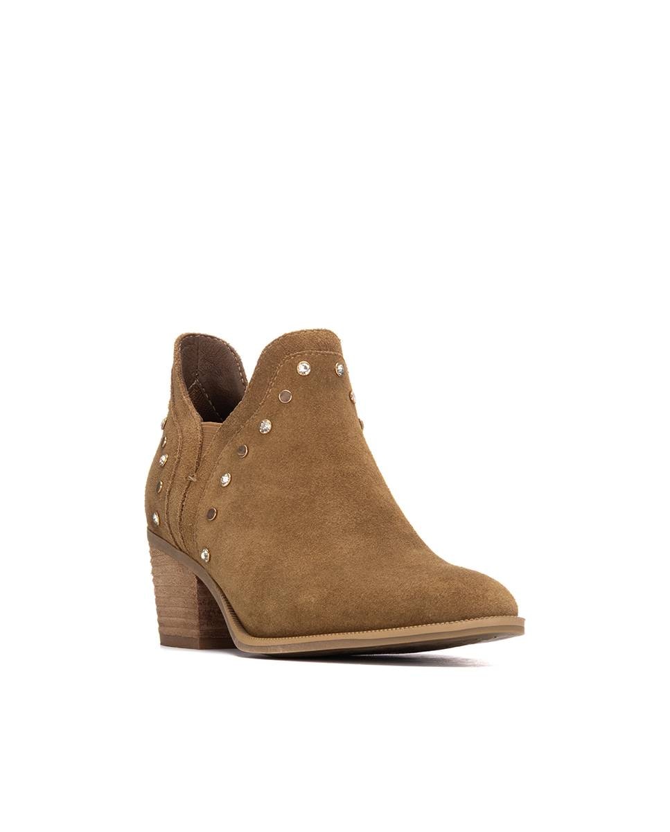 Botins Cowboy de Pele Camel-3