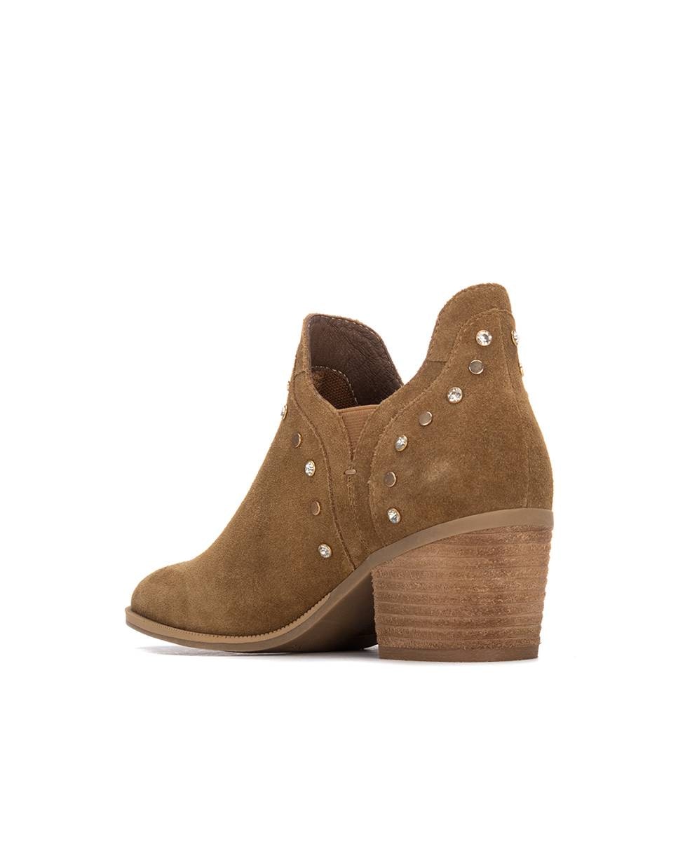 Botins Cowboy de Pele Camel-4