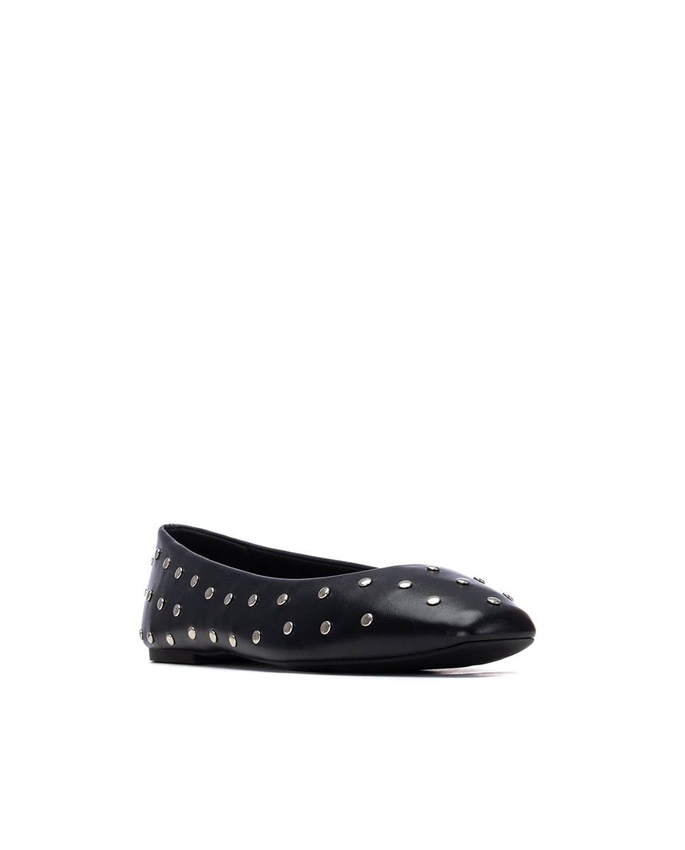 Bailarinas Rasas com Tachas Preto-2