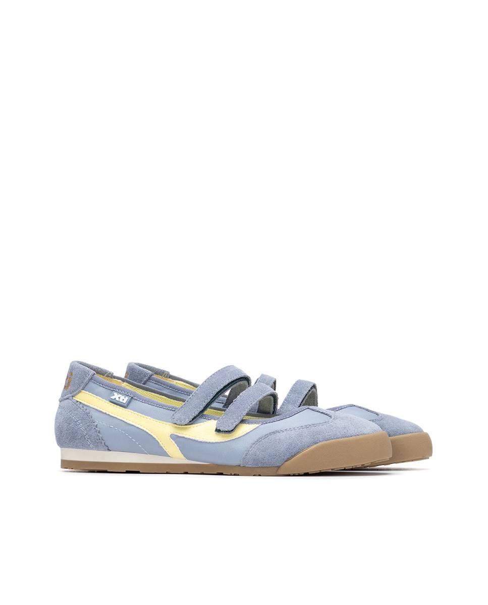 Sabrinas Desportivas Rasas com Velcro Azul-5