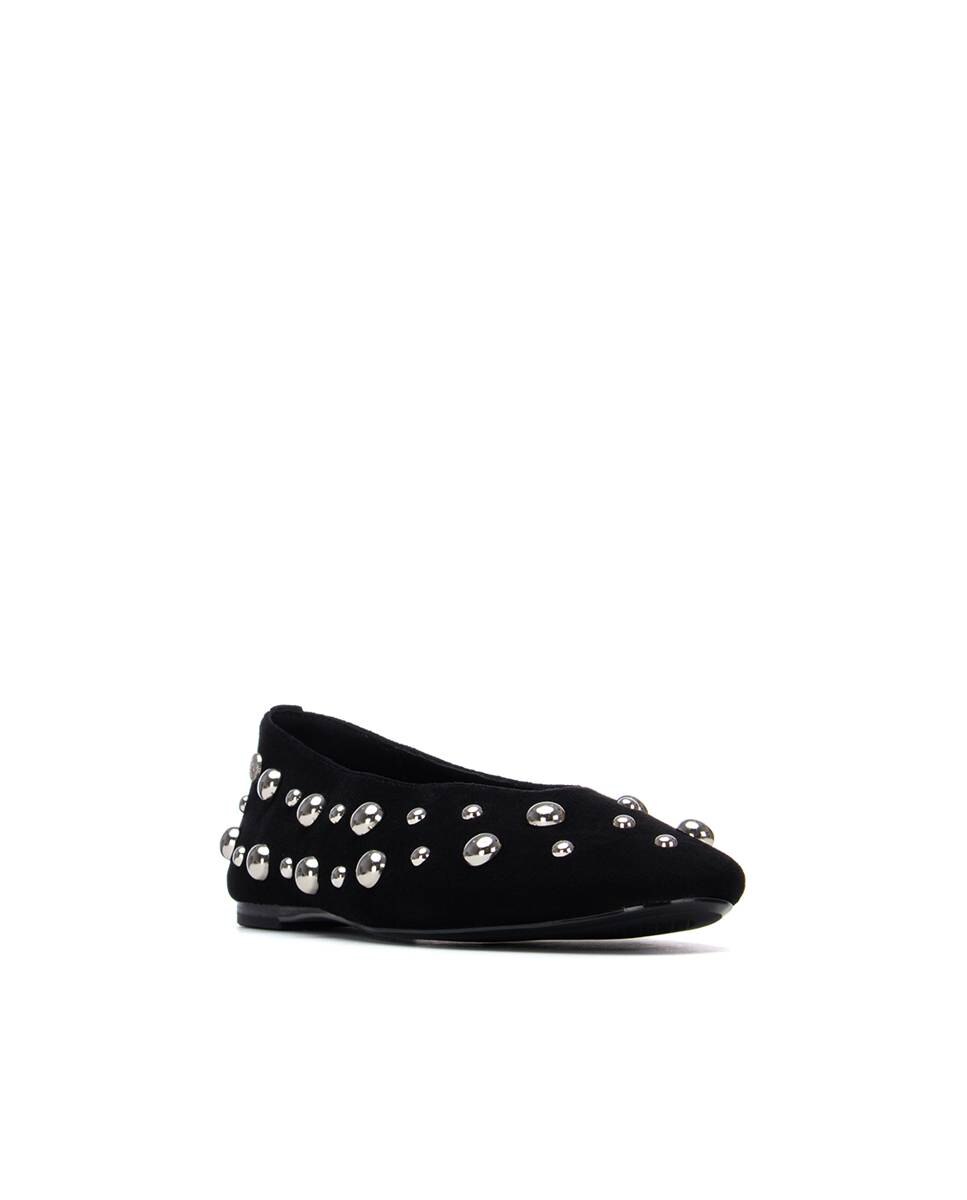 Bailarinas Rasas com Tachas Preto-2