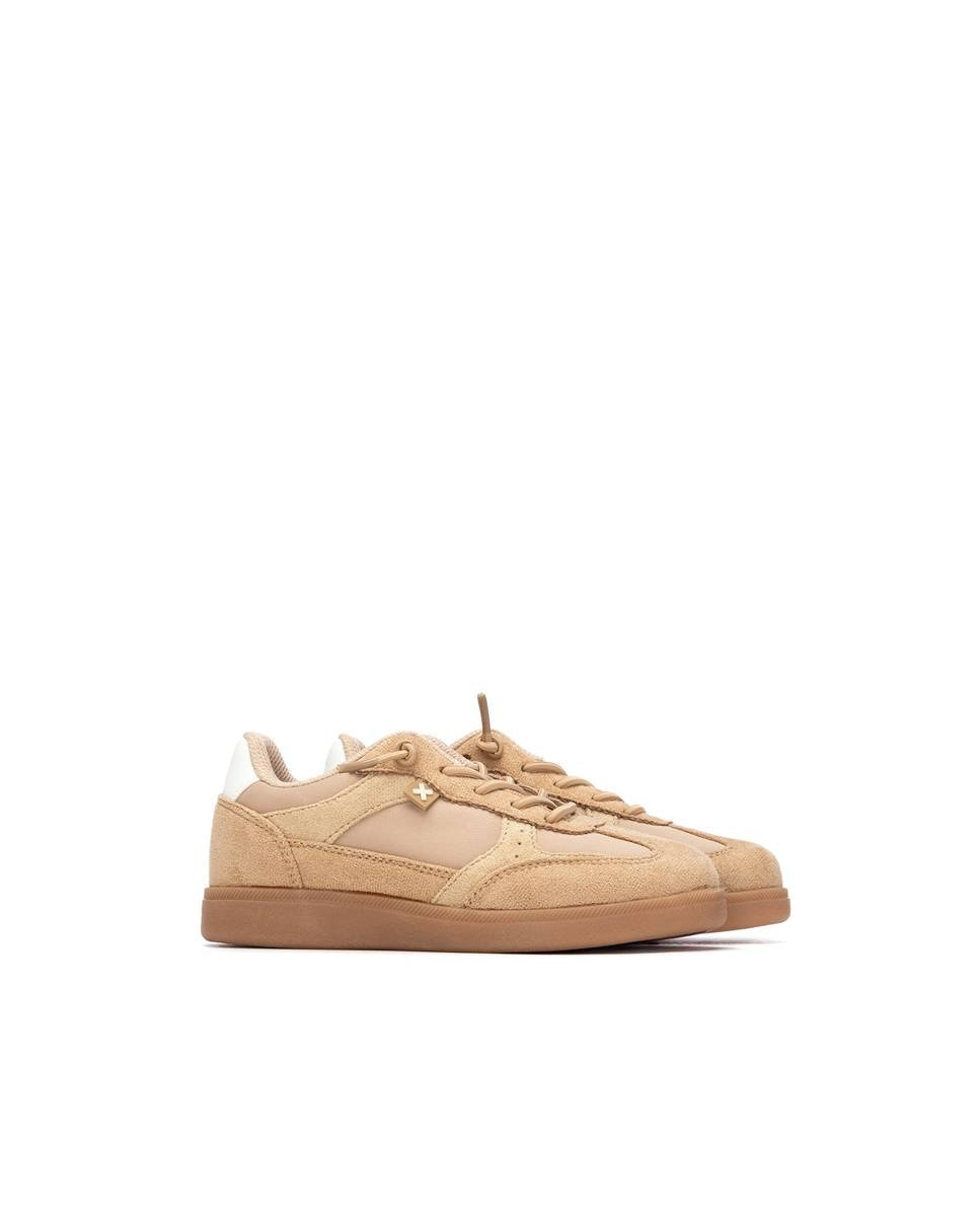 Sapatilhas Infantil com Atacadores e Sola de Borracha Camel-4