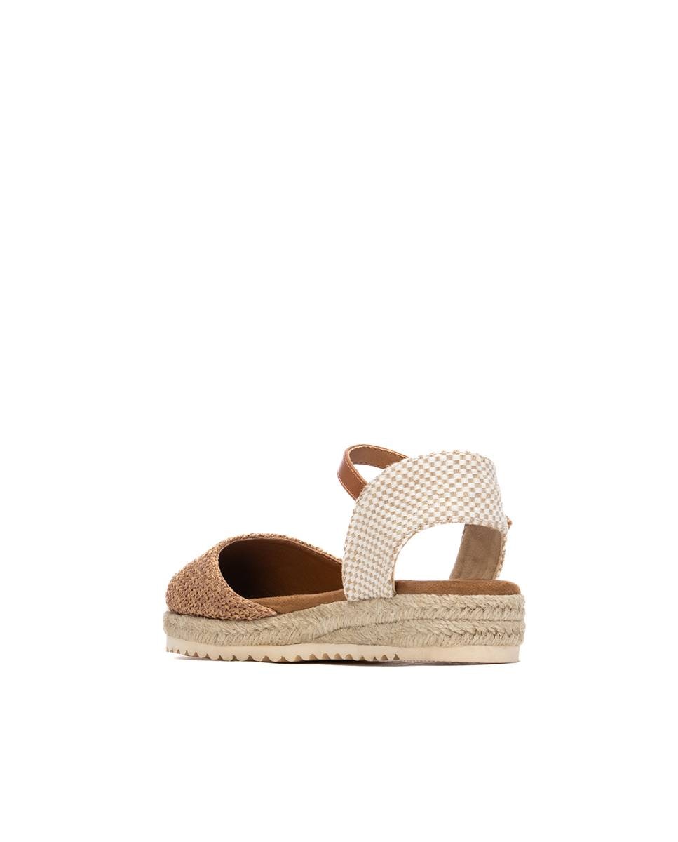 Alpercatas com Fecho de Fivela e Sola de Juta Xti Camel-3
