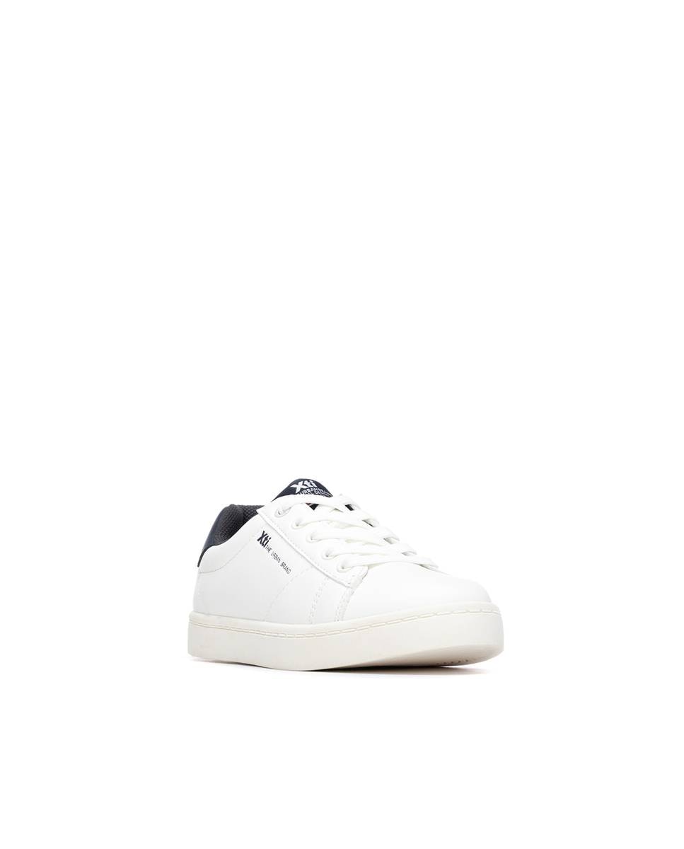 Sapatilhas de Lona Infantil com Atacadores Branco-2