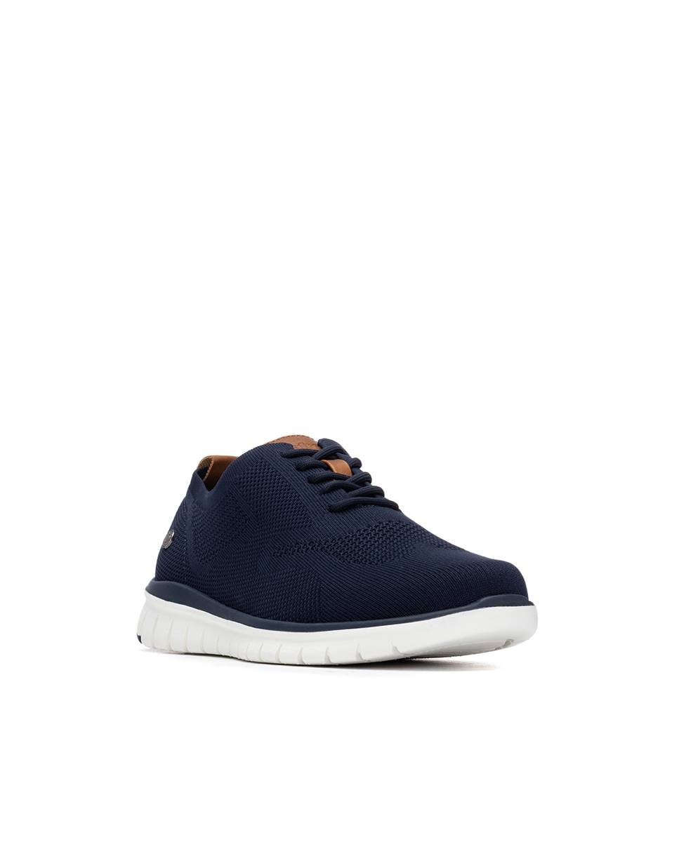 Sapatos com Atacadores e Material Elástico Azul-marinho-2