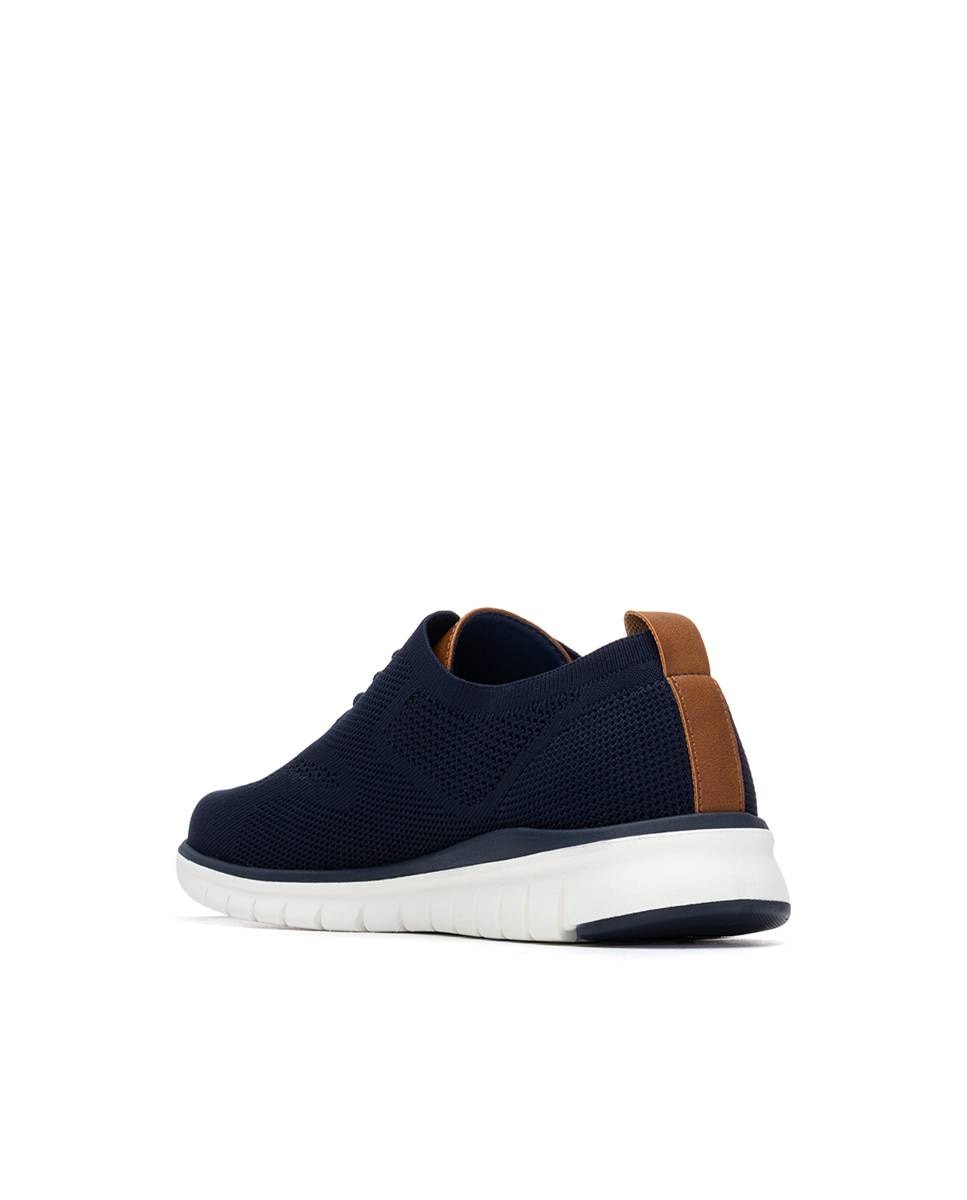 Sapatos com Atacadores e Material Elástico Azul-marinho-3