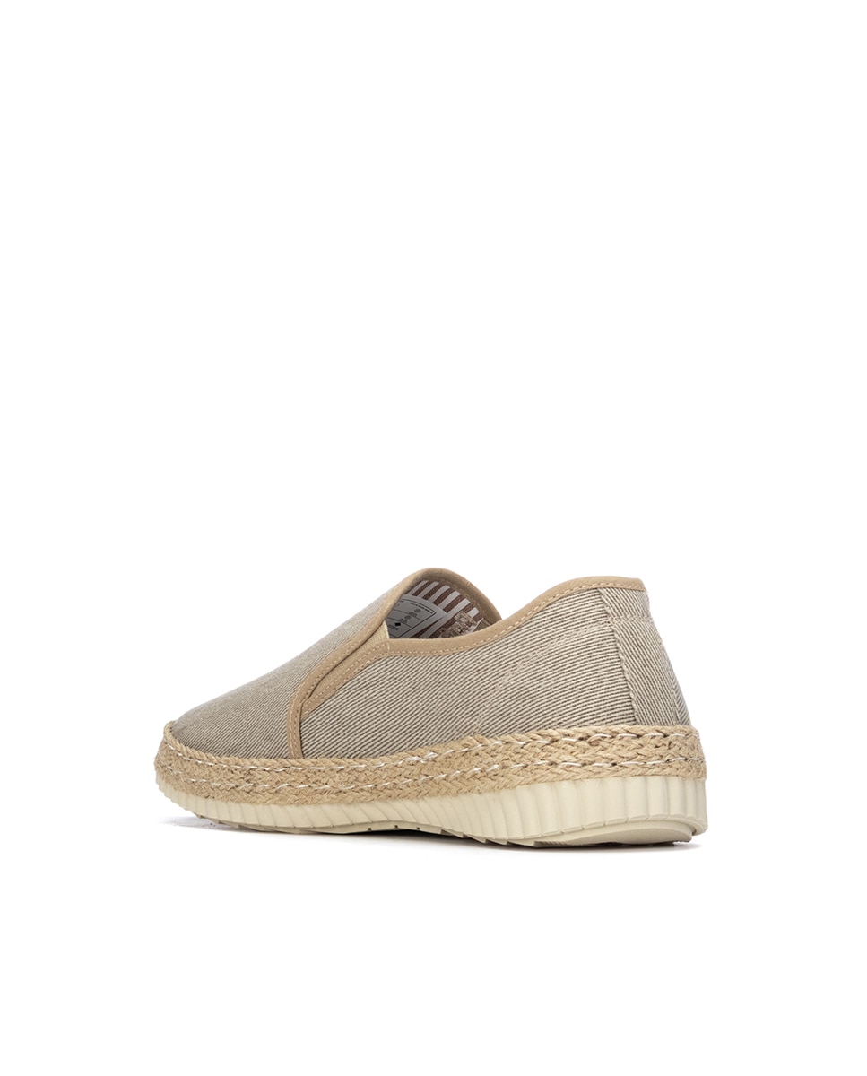 Sapatos de Lona com Sola de Juta Castanho-3