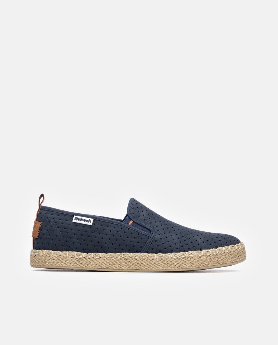 Sapatos de Lona e Sola de Juta Azul-marinho-1