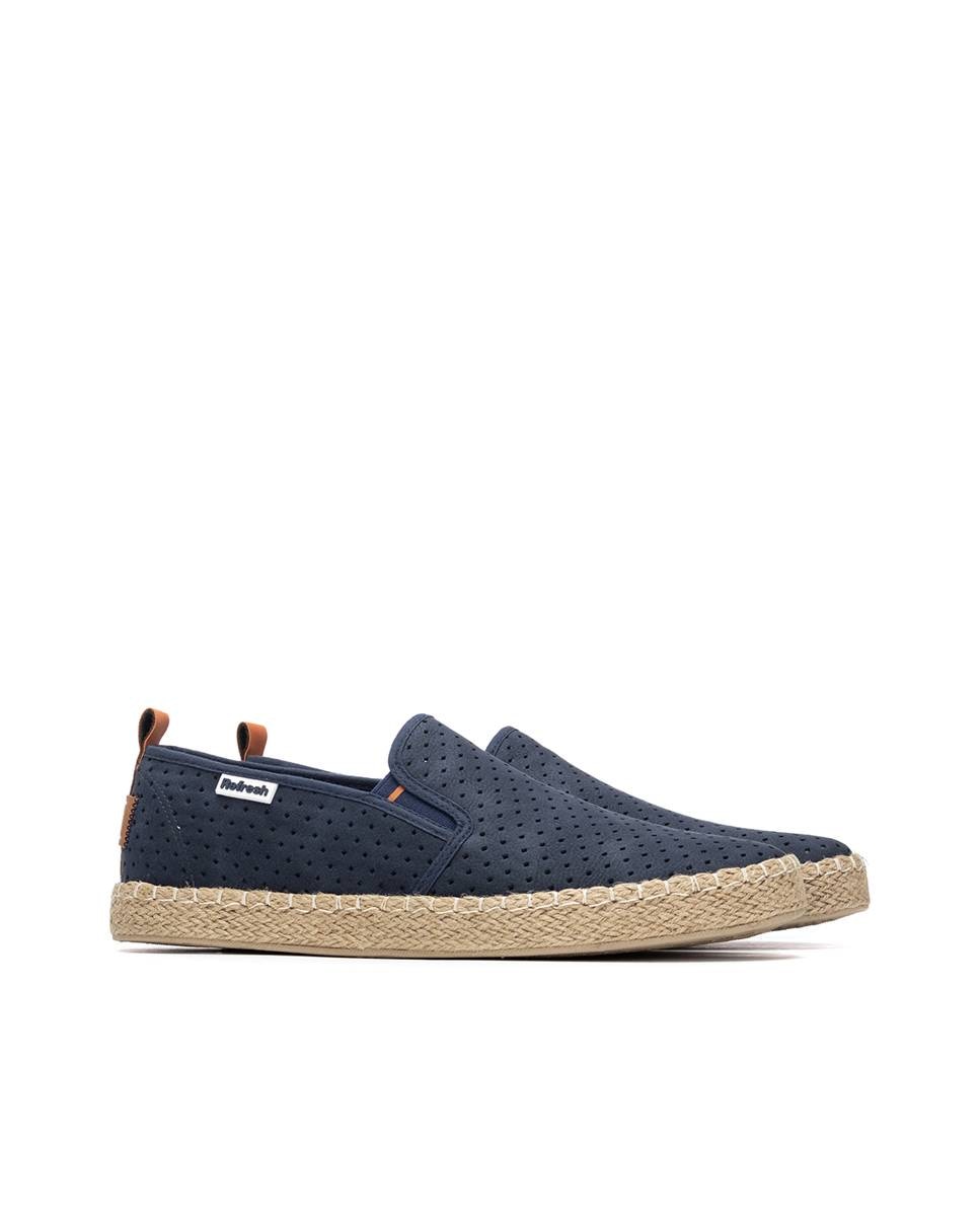 Sapatos de Lona e Sola de Juta Azul-marinho-4