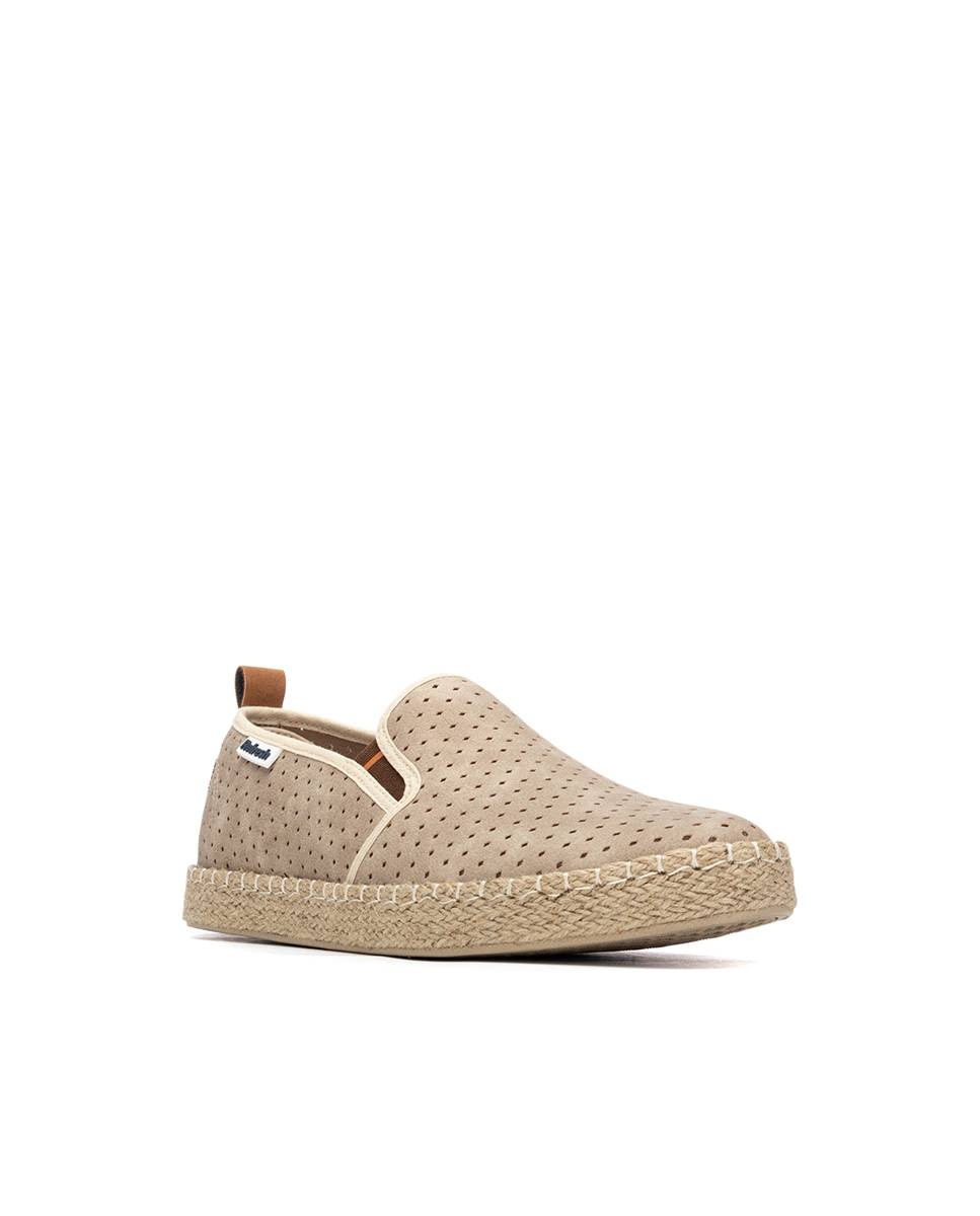 Sapatos de Lona e Sola de Juta Bege-2