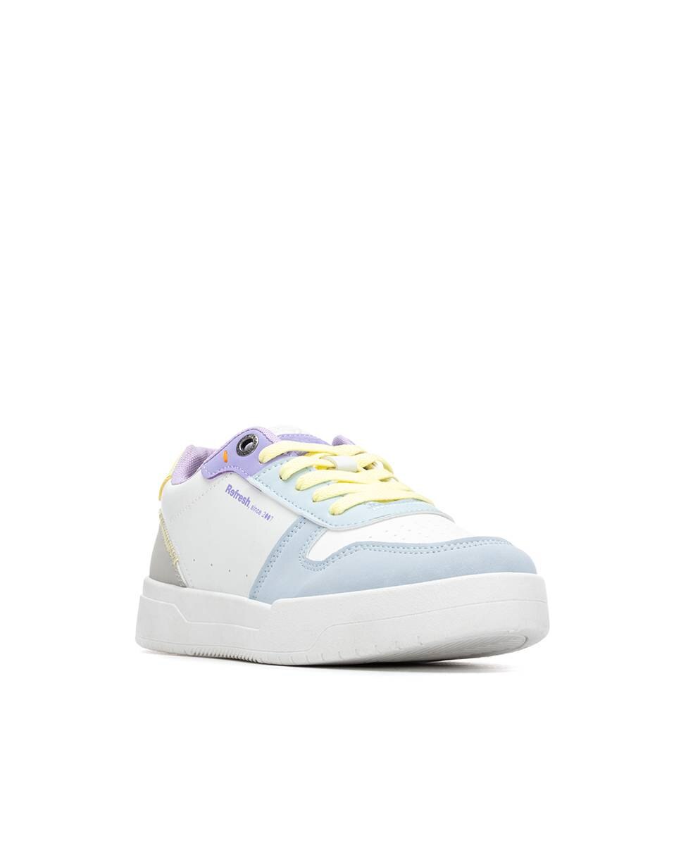 Sapatilhas Básicas com Atacadores Azul / Branco-3