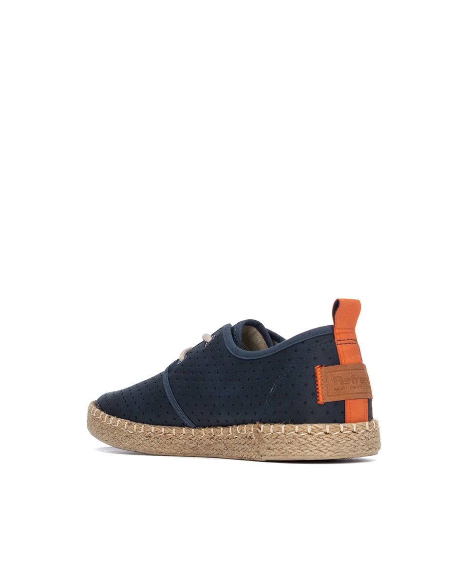 Sapatos de Lona com Sola de Juta Azul-3