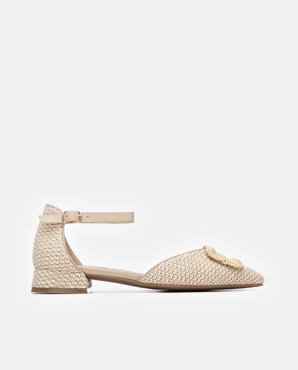 Imagem 0 de Sapatos Rasos com Fecho de Fivela