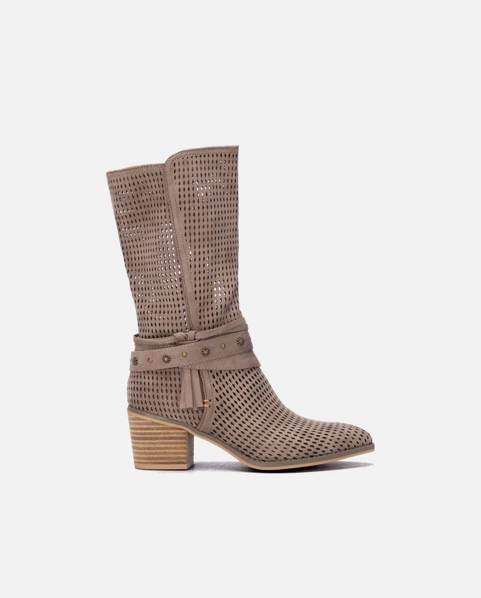 Imagem 0 de Botas Cowboy com Salto e Fecho Zip Lateral
