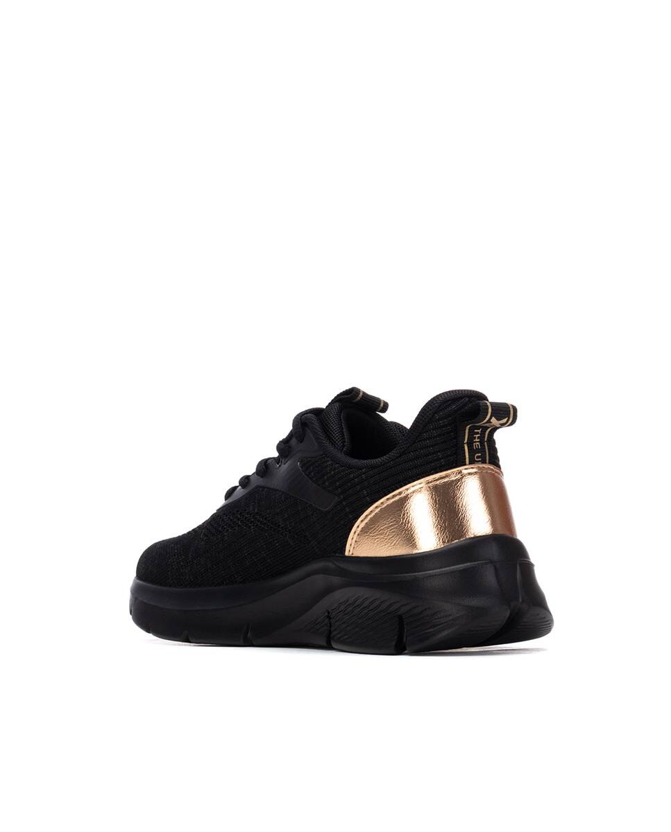 Sapatilhas com Cunha e Atacadores Preto-3