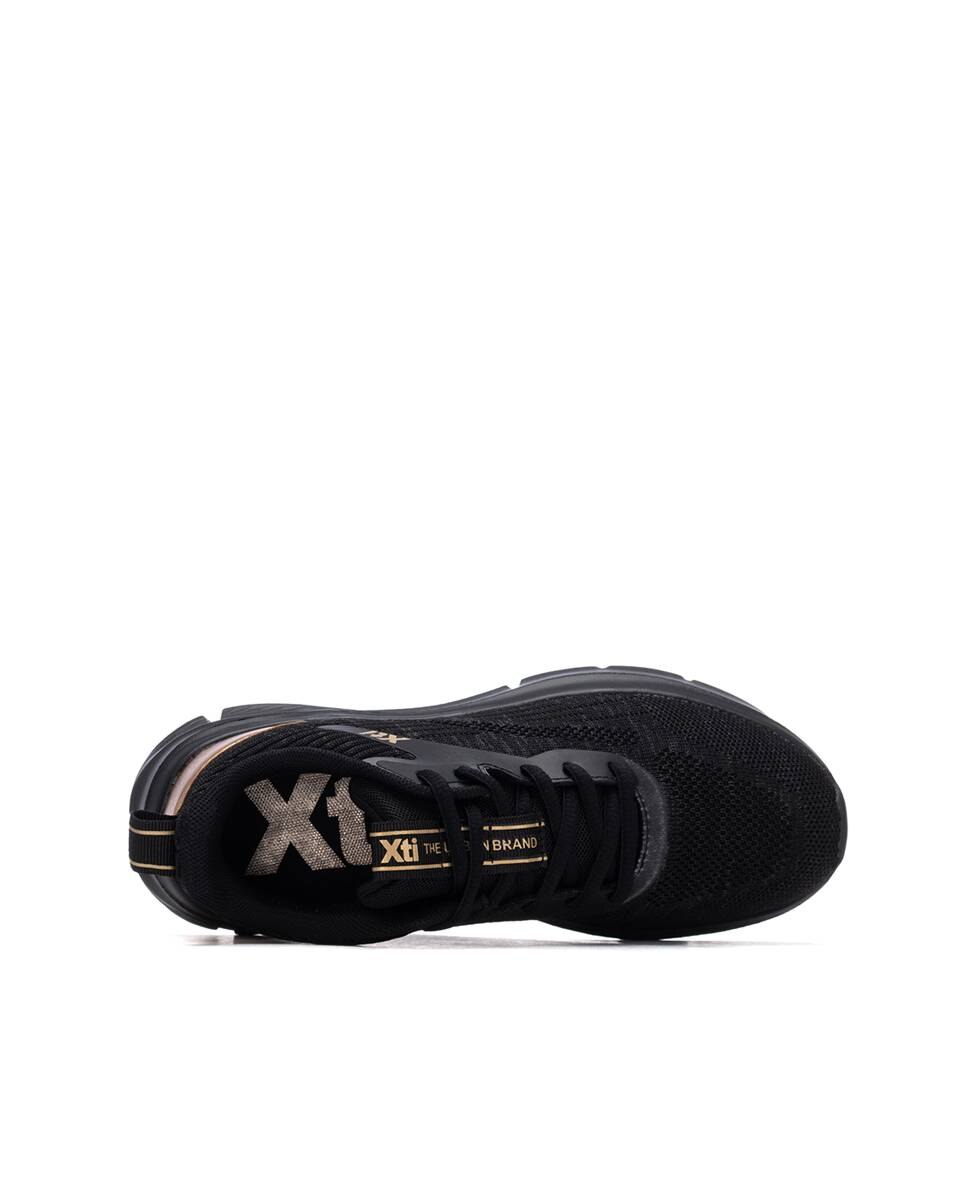 Sapatilhas com Cunha e Atacadores Preto-5