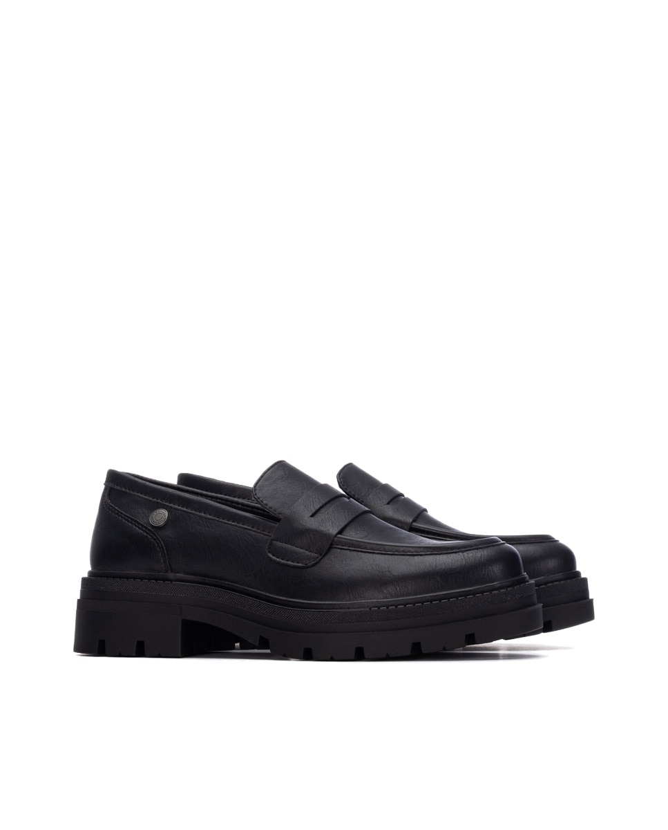 Mocassins Rasos Preto-4