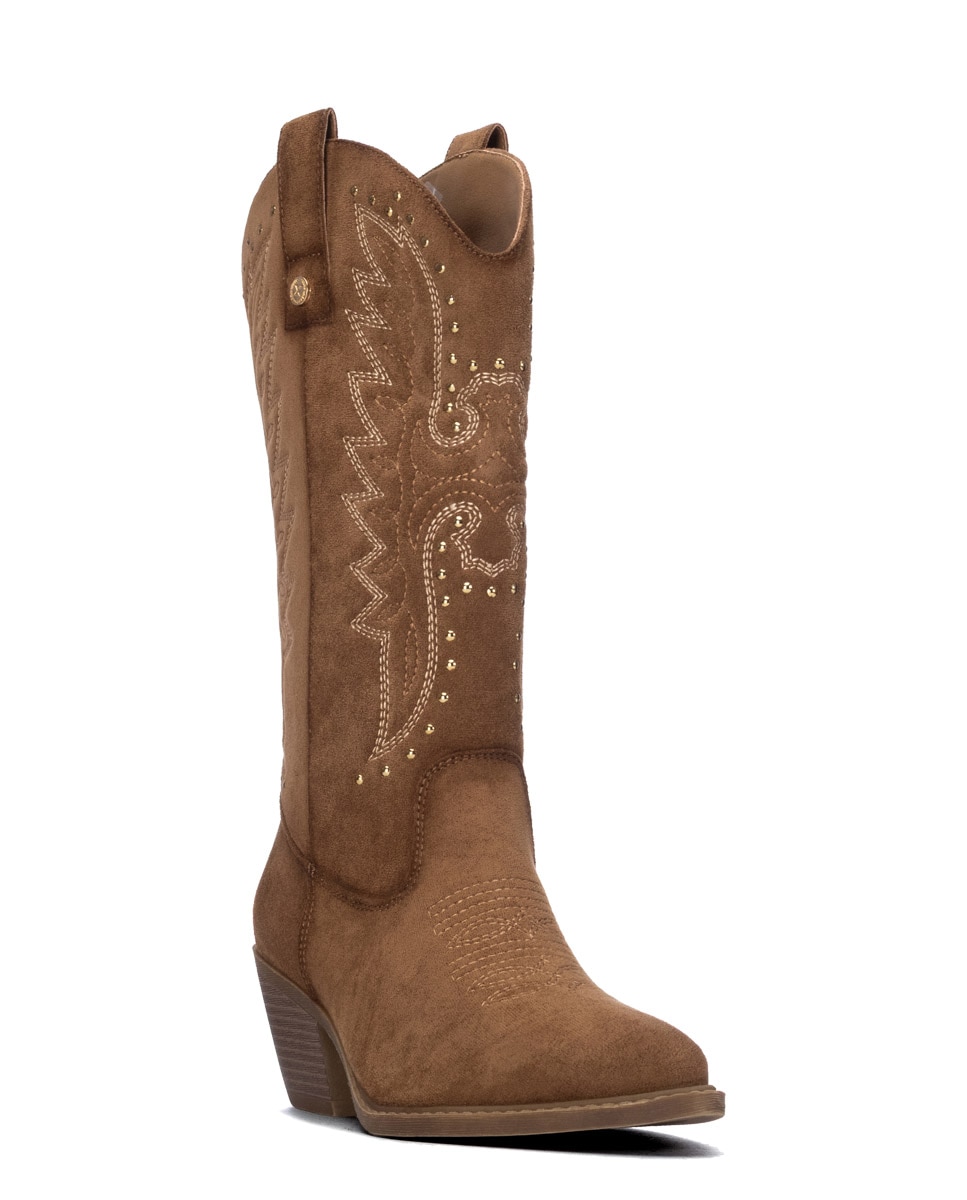 Bota Cowboy com Tacão Castanho-3