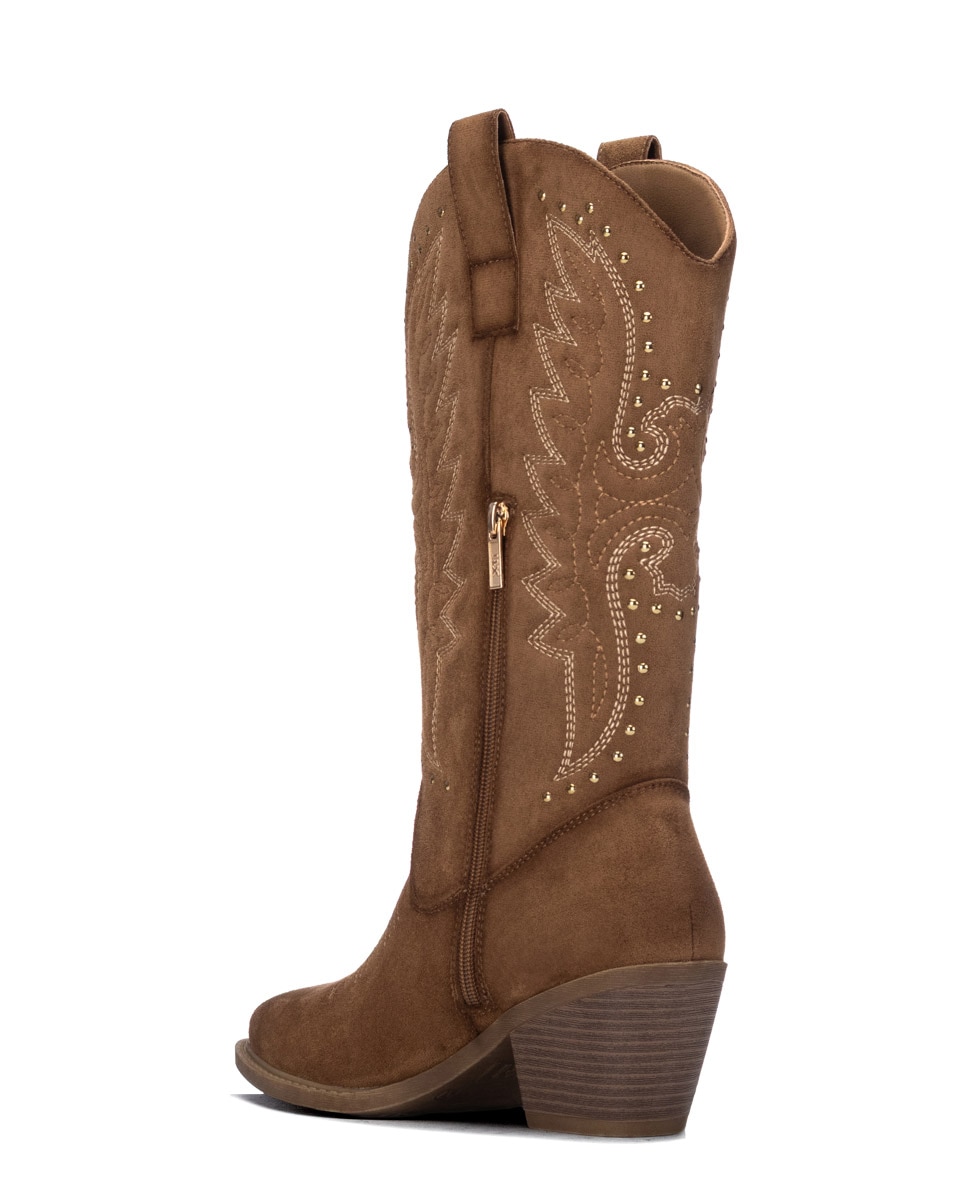 Bota Cowboy com Tacão Castanho-4