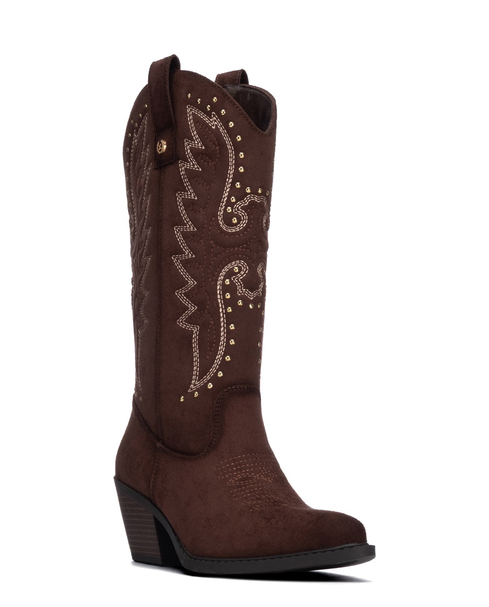 Bota Cowboy com Tacão Castanho-2