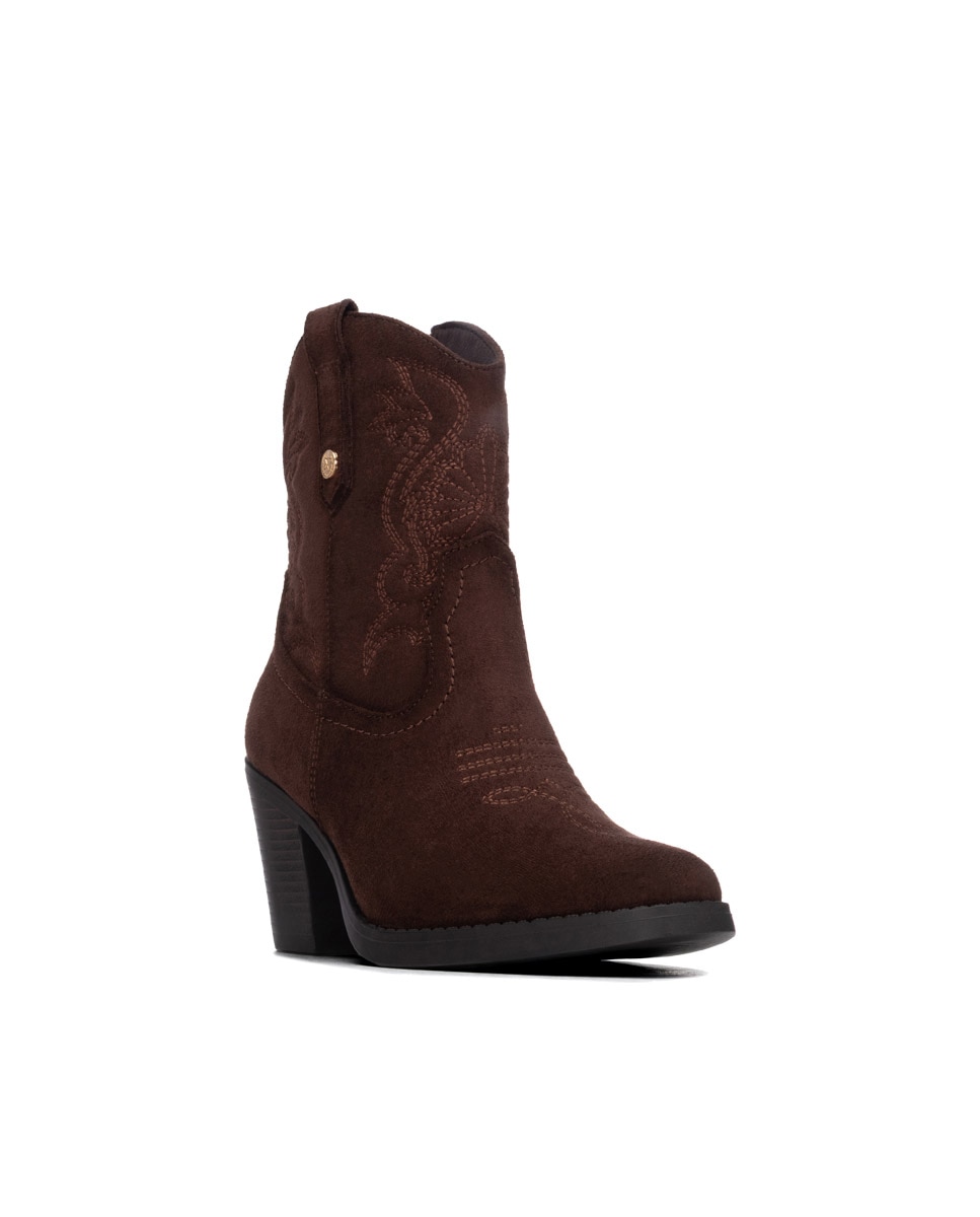 Botins com Tacão Castanho-2