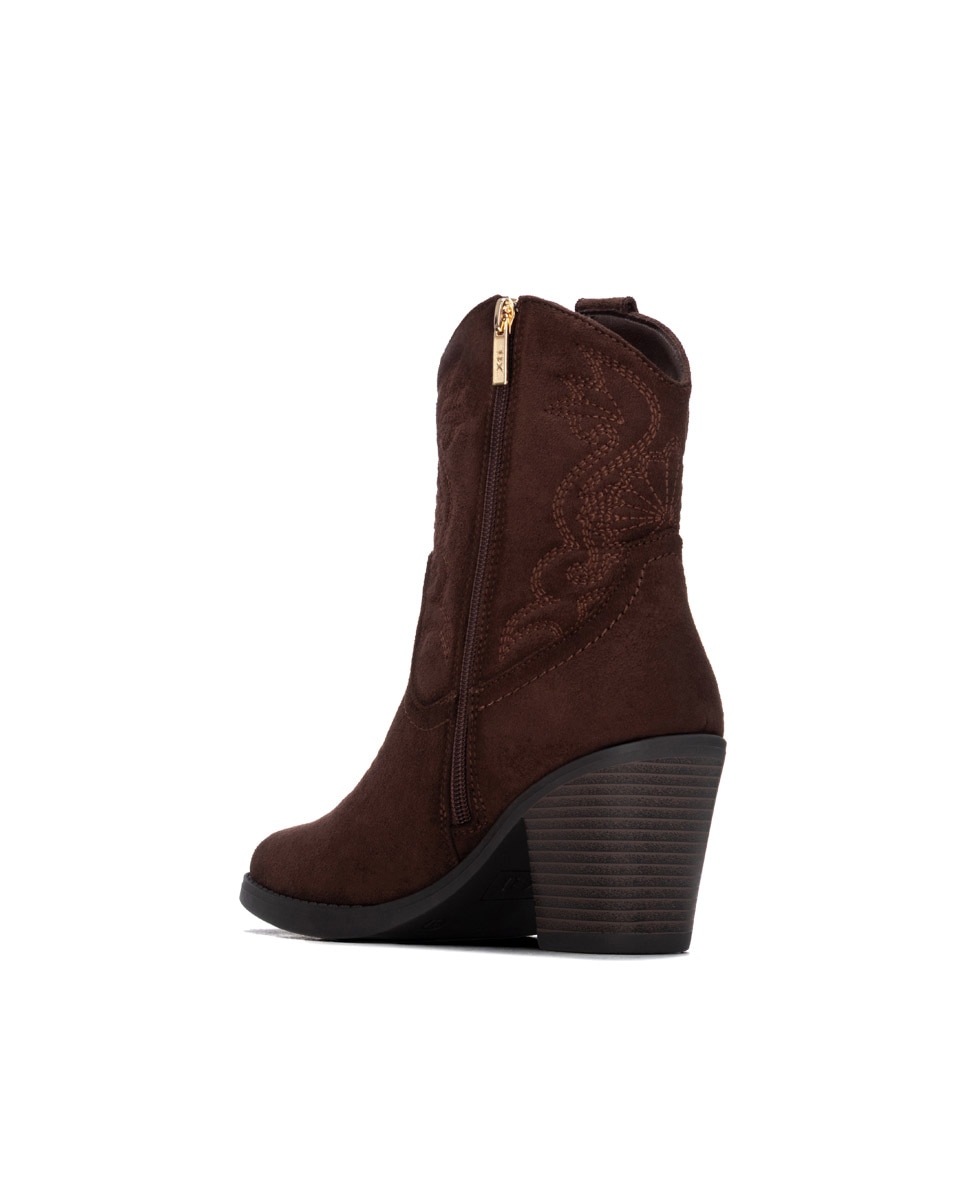 Botins com Tacão Castanho-3