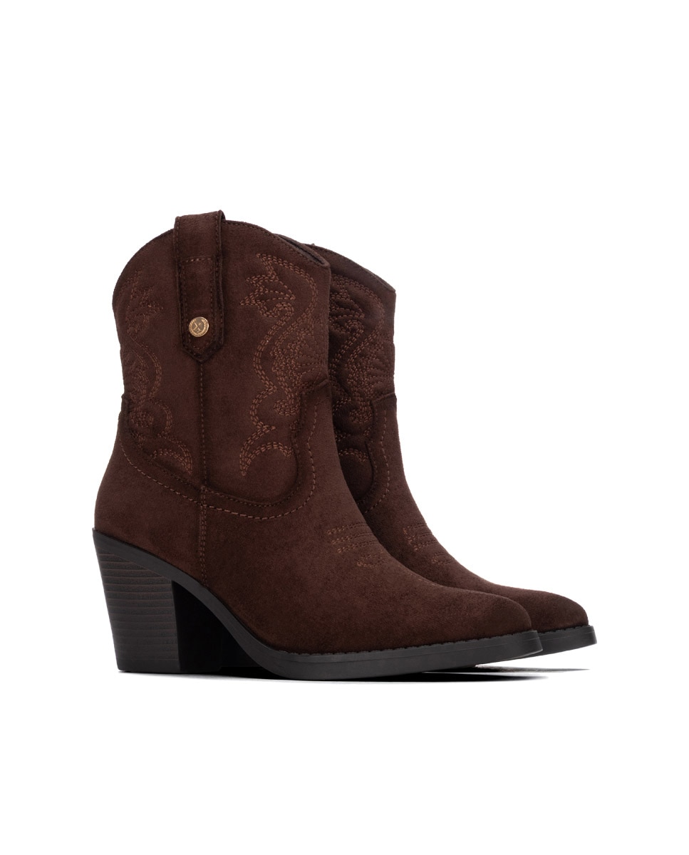 Botins com Tacão Castanho-4