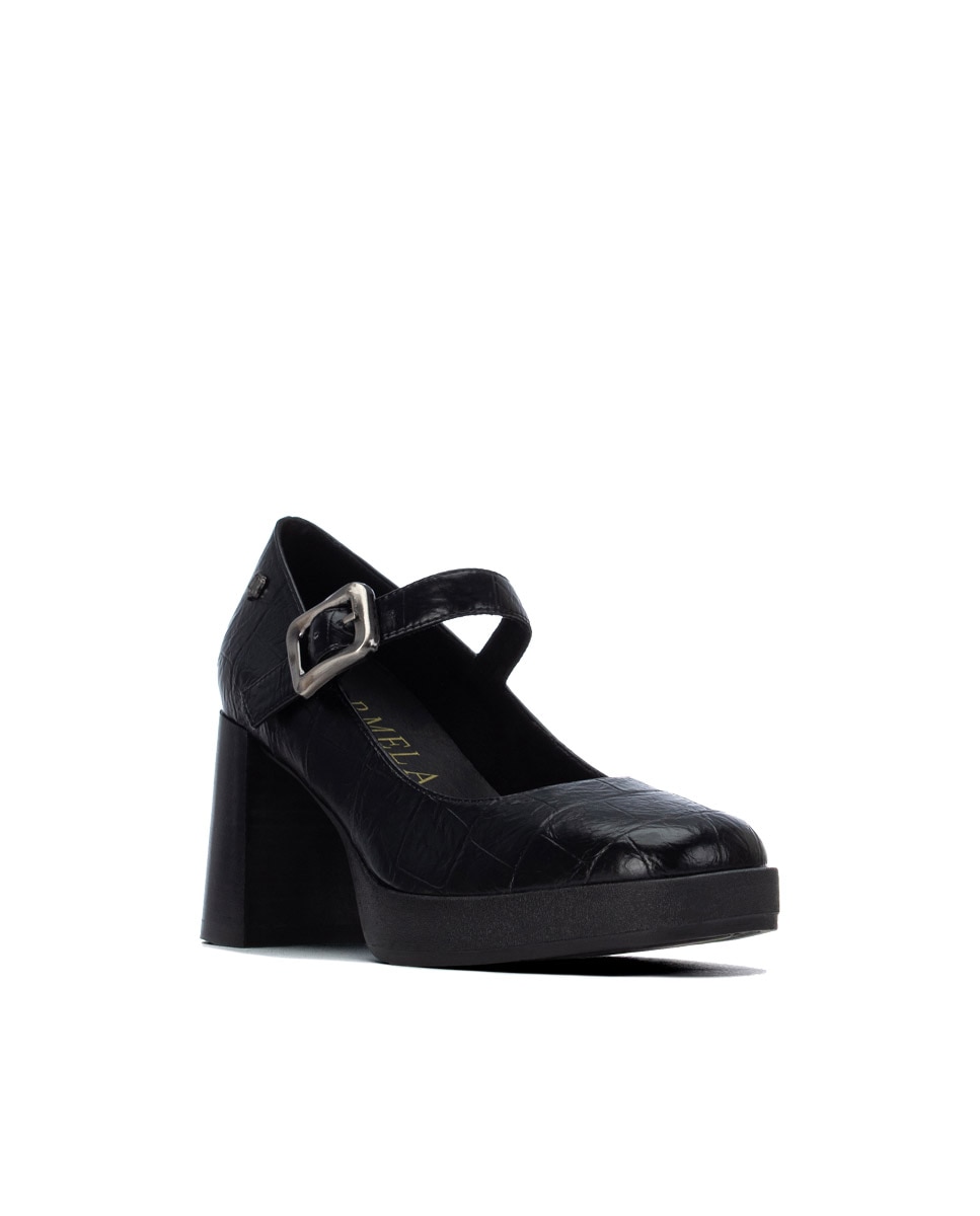 Sapato com Fivela Preto-2