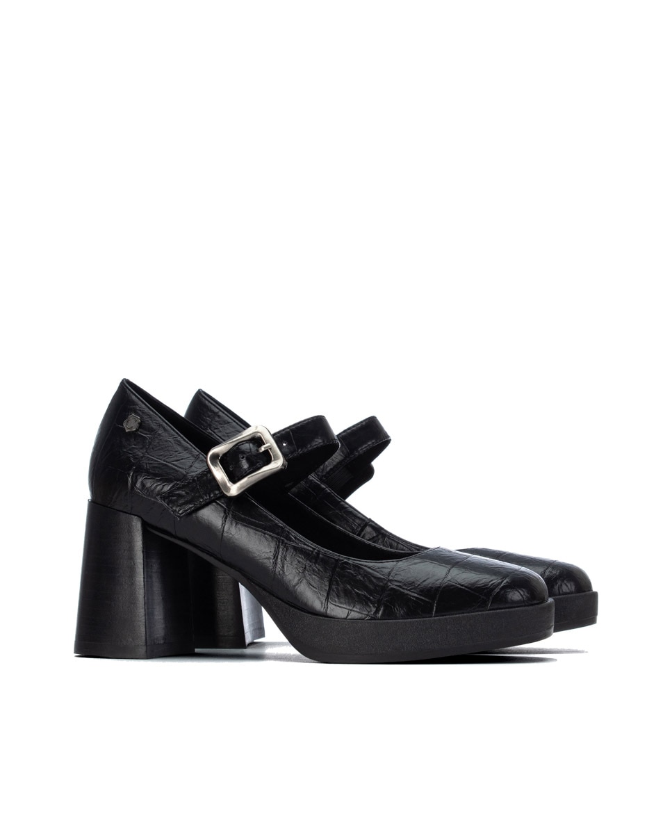 Sapato com Fivela Preto-4
