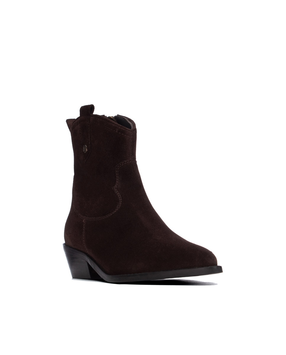 Botins de Pele Castanho-2