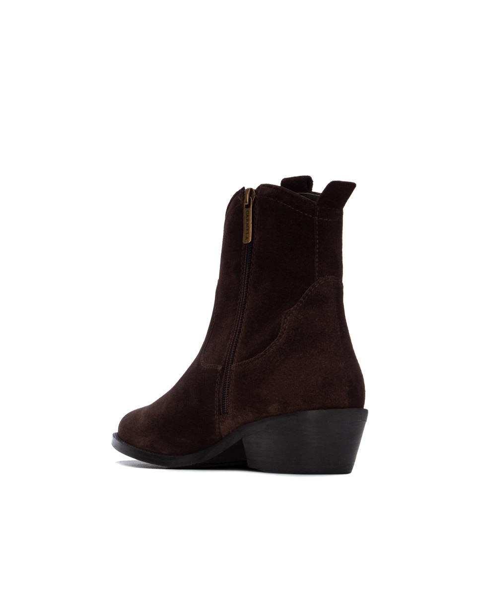Botins de Pele Castanho-3
