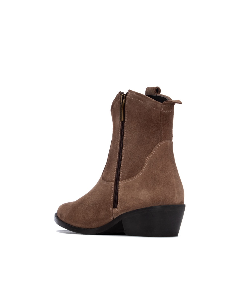 Botins de Pele Castanho-3