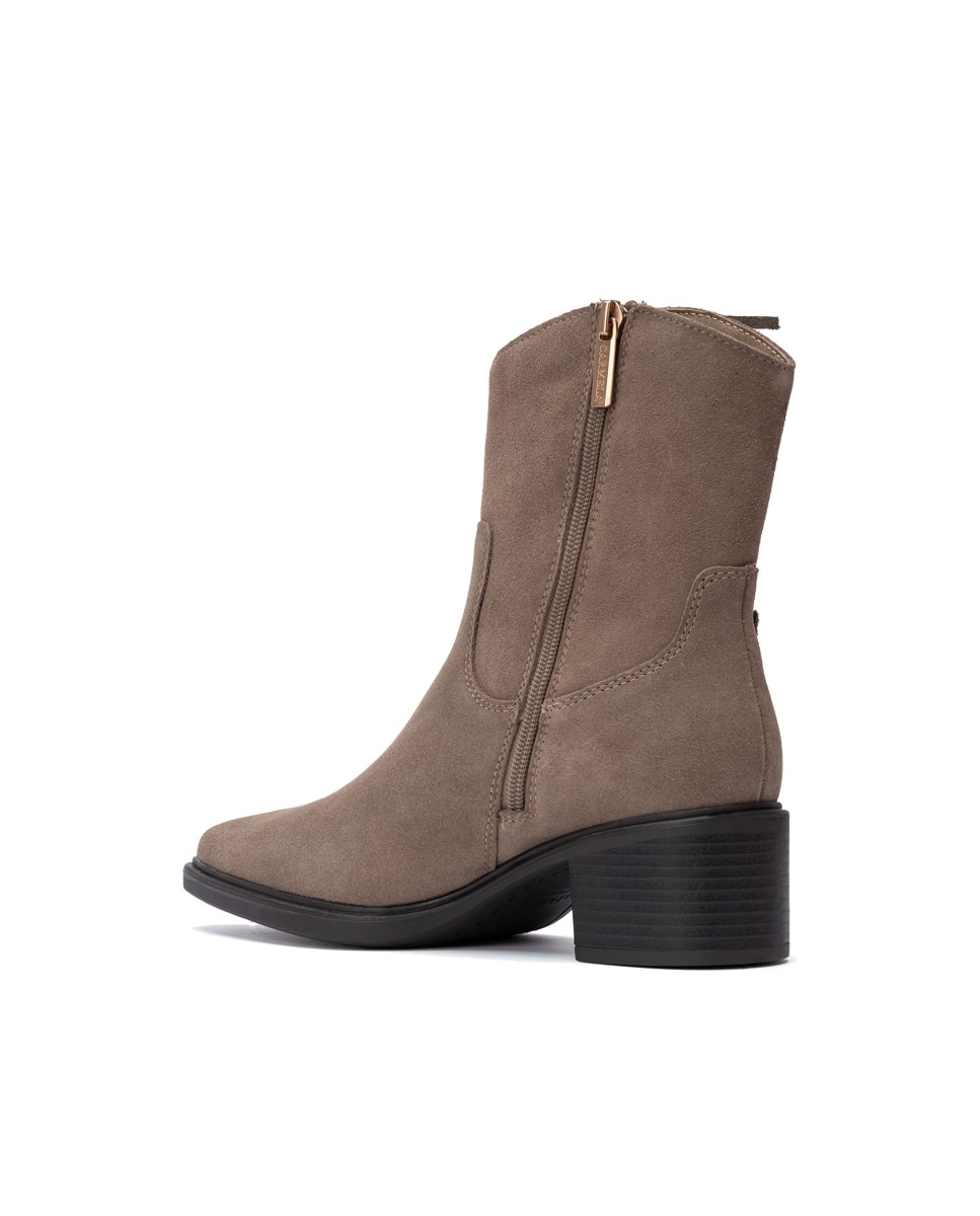 Botins Cowboy de Pele Castanho-3