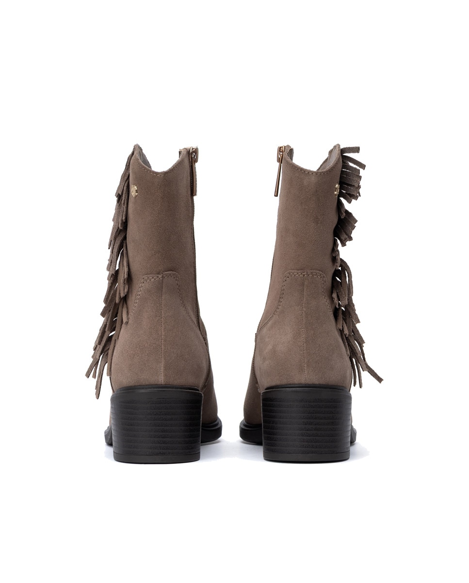 Botins Cowboy de Pele Castanho-5