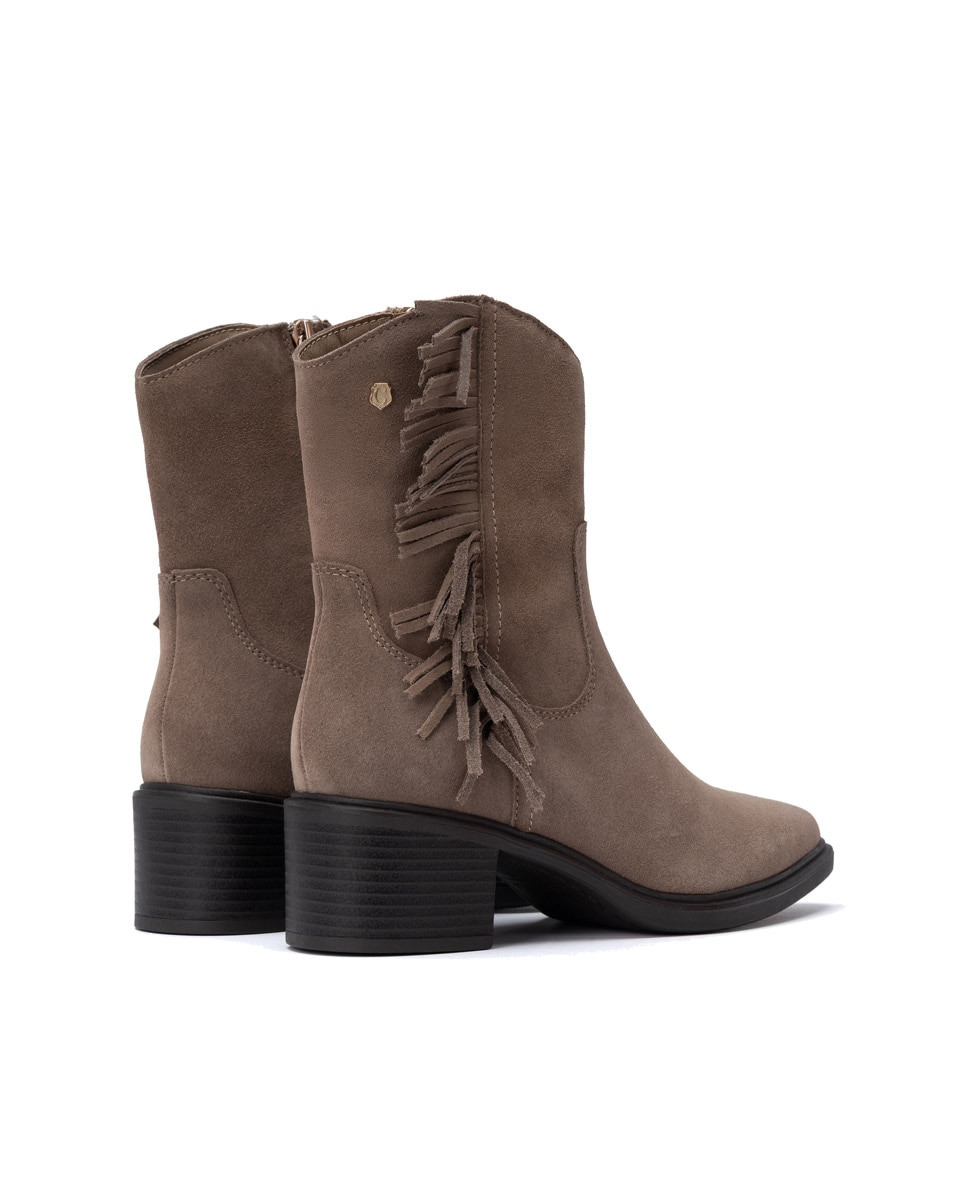 Botins Cowboy de Pele Castanho-7